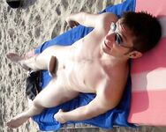 Spy on nudist summer beach twink tube