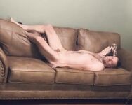 Naked on the couch: 8 Nude Pics