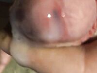 Various spits and squirts from my cock...: 8 Nude Pics
