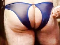 Blue and crotchless: 11 Nude Pics