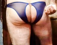 Blue and crotchless: 11 Nude Pics