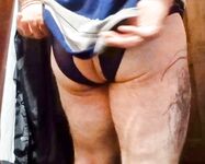 Blue and crotchless: 11 Nude Pics