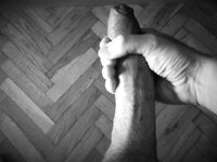 Me, my big uncut cock and my huge thick cumloads in B&W!: 11 Nude Pics