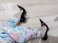 Crossdresser In Sexy Black Leather Pointed Toe High Heels: 14 Nude Pics