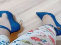 Crossdresser In Sexy Blue Jeans Pointed Toe High Heels: 11 Nude Pics