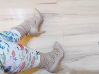 Crossdresser In Sexy Leather Strappy Pointed Toe High Heels: 15 Nude Pics