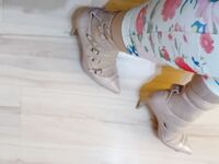 Crossdresser In Sexy Leather Strappy Pointed Toe High Heels: 15 Nude Pics