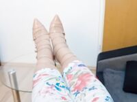 Crossdresser In Sexy Leather Strappy Pointed Toe High Heels: 15 Nude Pics