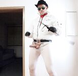 White Lycra Cowboy 1 : 5 Nude Pics