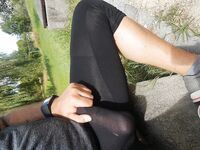 Outdoor in nylon tights: 28 Nude Pics