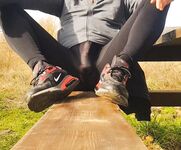 Outdoor in nylon tights: 28 Nude Pics