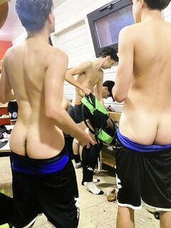 Spy locker-room guys porn public