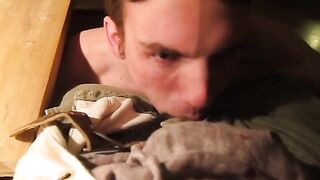 Eating a tasty juicy black cock
