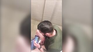 Spying handjobs in public restrooms-Compilation