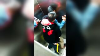 Asian twinks gay porn caught fucking in public toilet stall. Spy caught too.