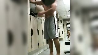 Gorgeous hunk strips in the locker room