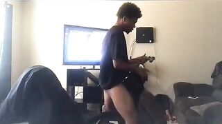 Deep throating my roommates huge cock for free rent