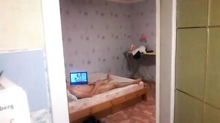 Caught my friend jerking off while watching porn
