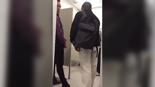 Straight argentinian guy getting a blow in public toilet