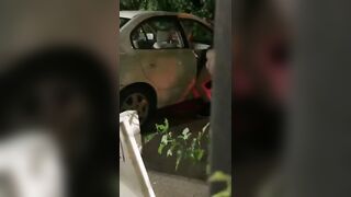 Caught my cousin fucking my neighbor in his car