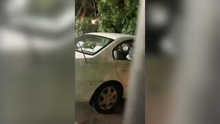 Caught my cousin fucking my neighbor in his car