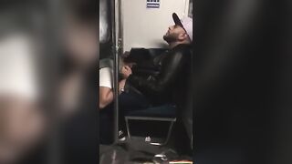 Horny gay friend eating my cock in the subway