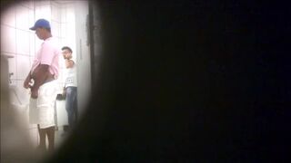 Horny guy offering his cock in the public toilet