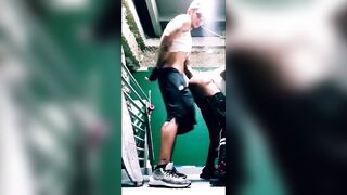 Fucking a college student in a public place
