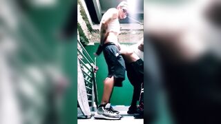 Fucking a college student in a public place