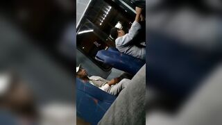 Horse hung dude caught stroking on the bus