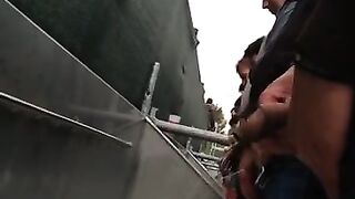 Urinal spy at a festival