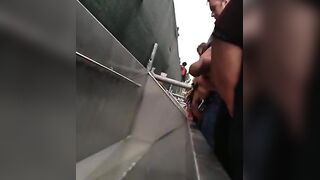 Urinal spy at a festival