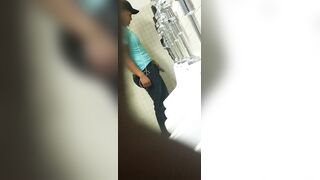 Hung cock in bathroom