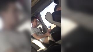 Guy jerking off on public bus and cumming in water bottle
