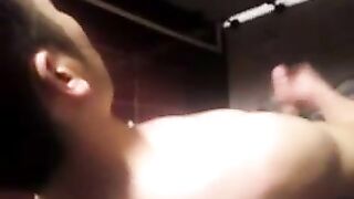 Exhibitionist caught wanking in toilet squat