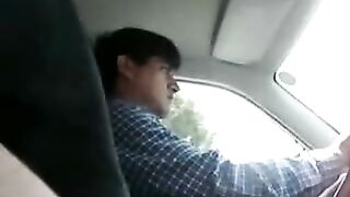 Jerking In Public: Taxi Ride