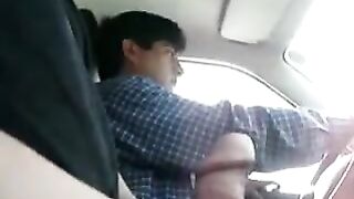 Jerking In Public: Taxi Ride