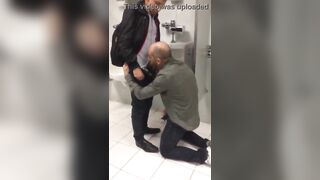 drunk old men sucking cock in the bar bathroom
