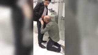 drunk old men sucking cock in the bar bathroom