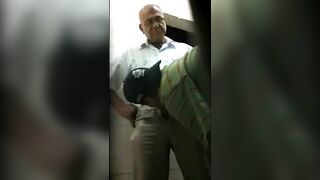 I suck a grandfather's dick in a public bathroom