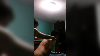 Straight dude eats cock for the first time and I recorded it with my hidden cam