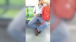 Dick out on subway