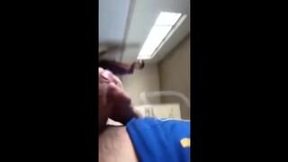 Bathroom Jerk Off Show and Helping Hand