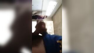 Bathroom Jerk Off Show and Helping Hand