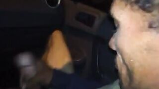 Homeless gets his thick cock sucked by gay dude for some cash