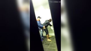 hidden camera watching as they fuck a guy in the bathroom