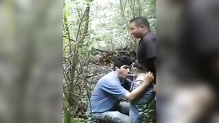 Caught Latinos fucking in the forest spy cam