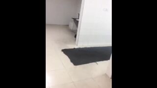 Jerking off in Asian public restroom