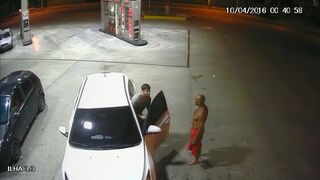 drunk police at the service station give him a blowjob in the car