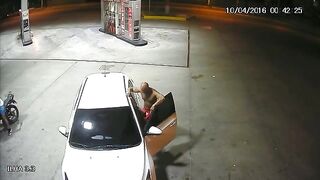 drunk police at the service station give him a blowjob in the car